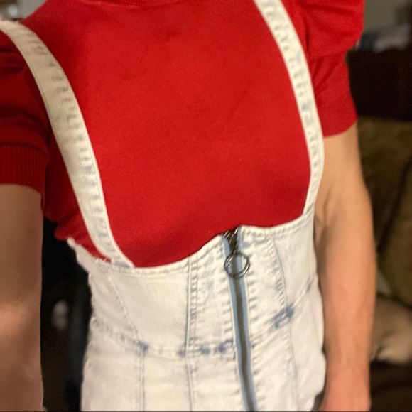 2/$25Wild Fable;Acid wash corset style,midi zip up suspender dress.Like new! - Picture 4 of 5